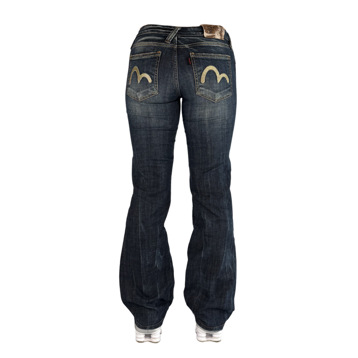 Evisu Vintage Jeans Flared Fit Größe XS/S