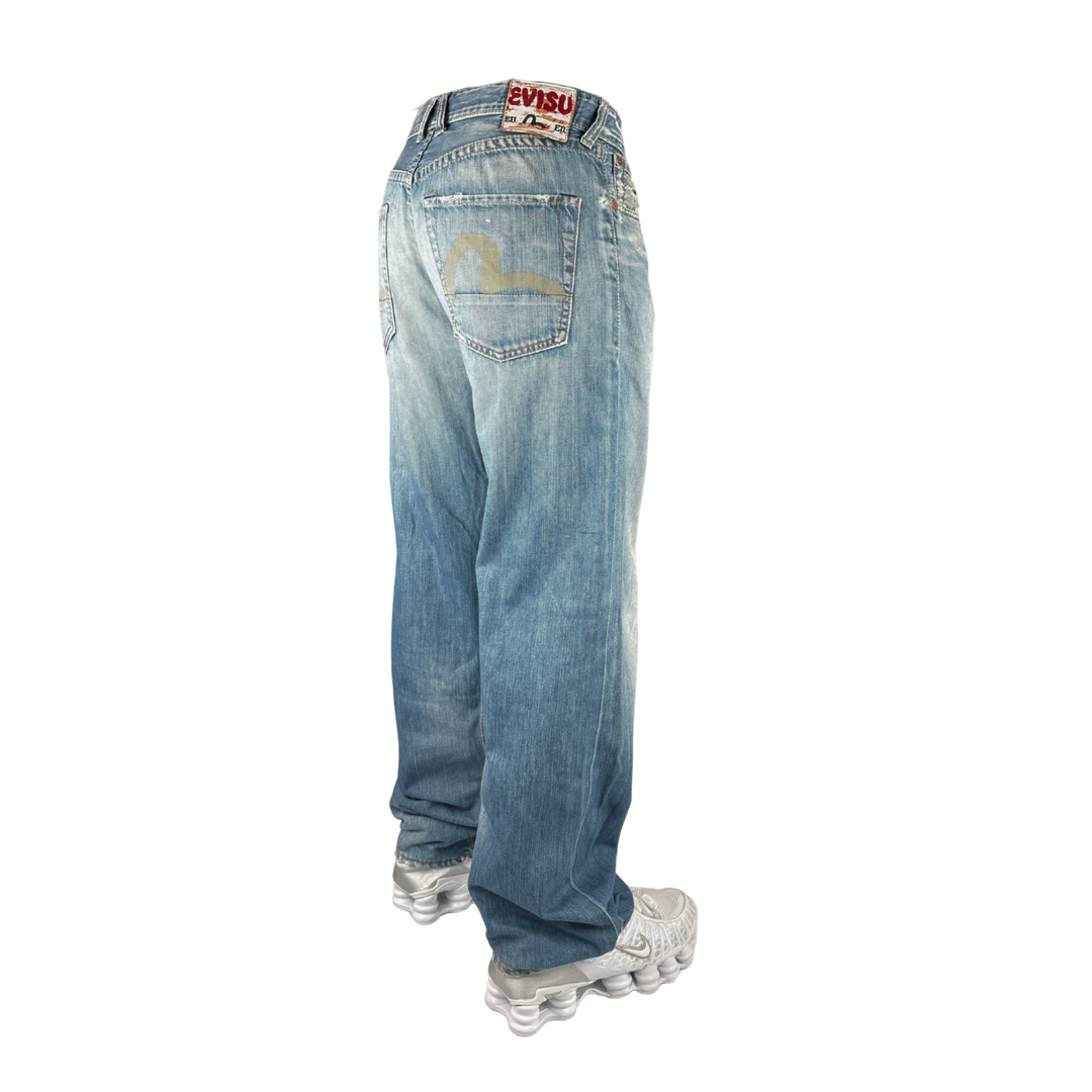 Evisu Vintage Jeans Baggy Fit Größe M/L