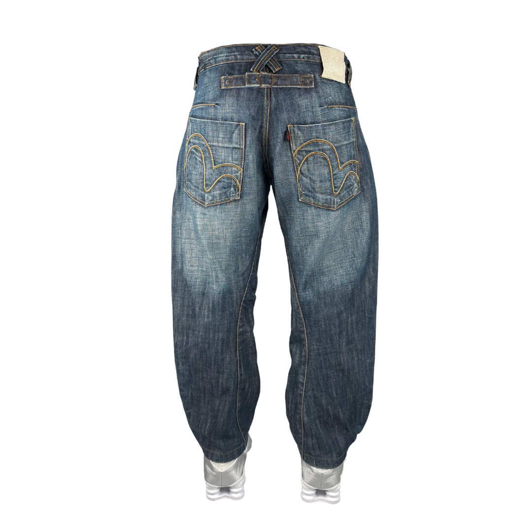 Evisu Vintage Jeans Baggy Fit Größe M/L