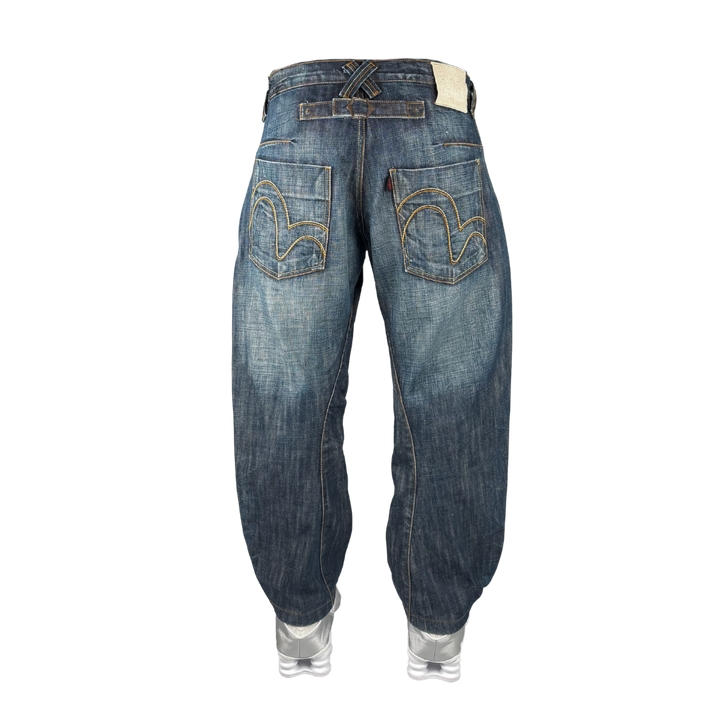 Evisu Vintage Jeans Baggy Fit Größe M/L