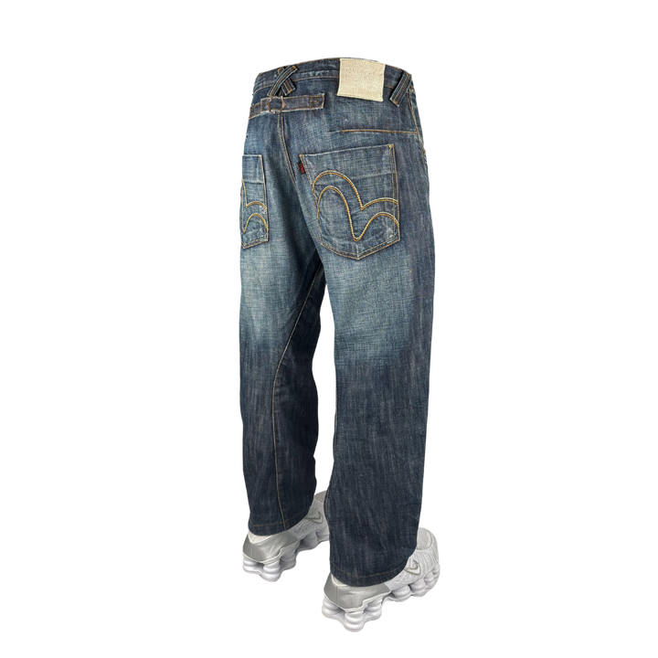 Evisu Vintage Jeans Baggy Fit Größe M/L