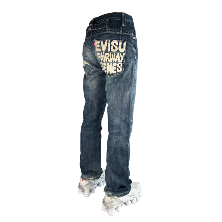 Evisu Vintage Jeans Flared Fit Größe S/M