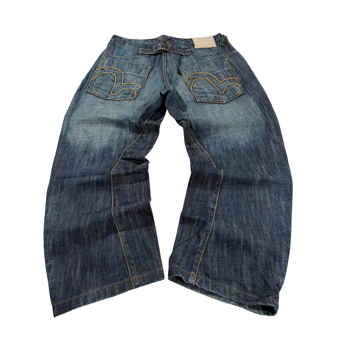 Evisu Vintage Jeans Baggy Fit Größe M/L