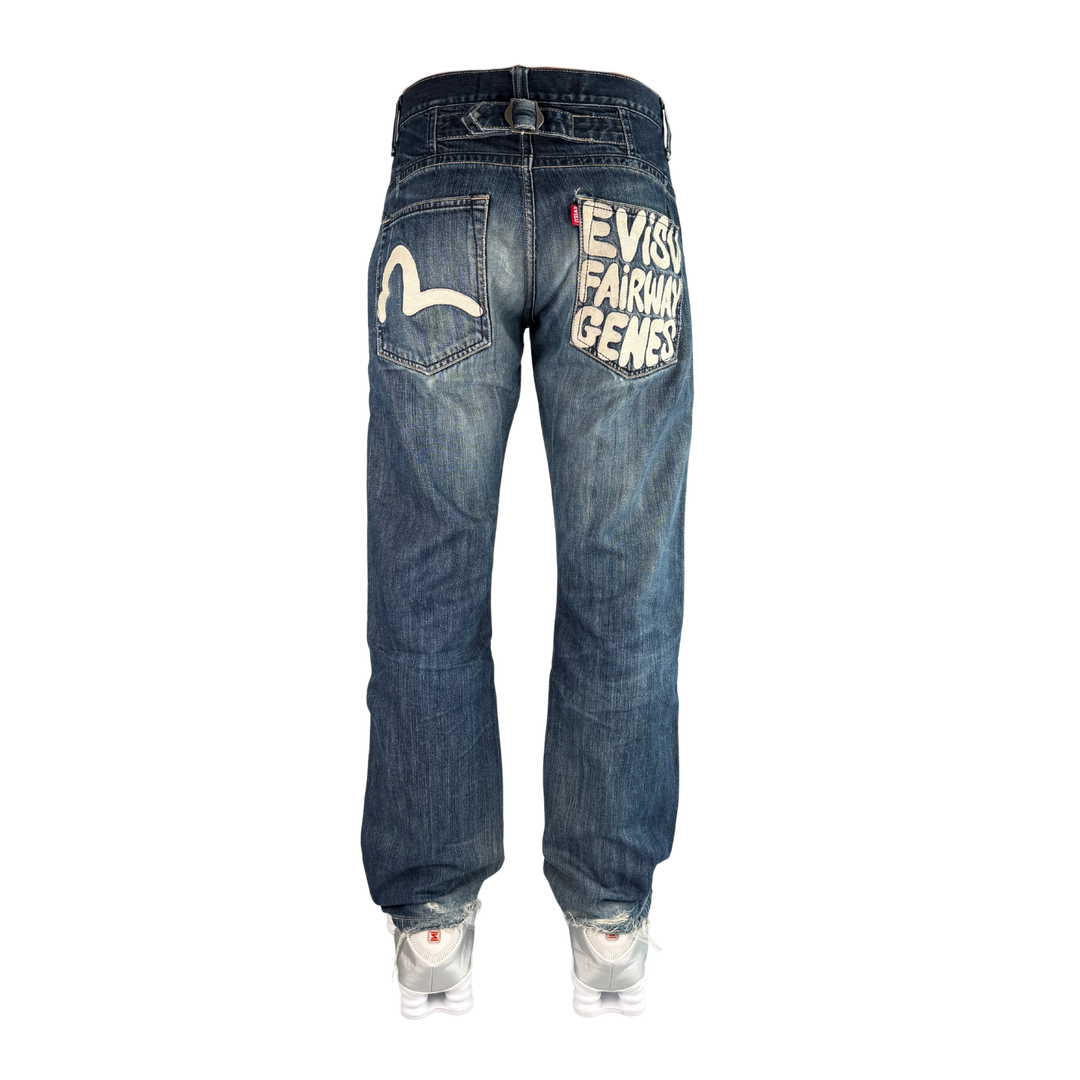 Evisu Vintage Jeans Flared Fit Größe S/M