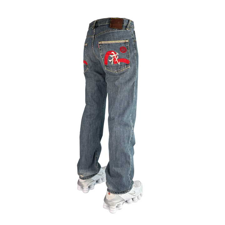 Evisu Vintage Jeans Straight Fit Größe S/M