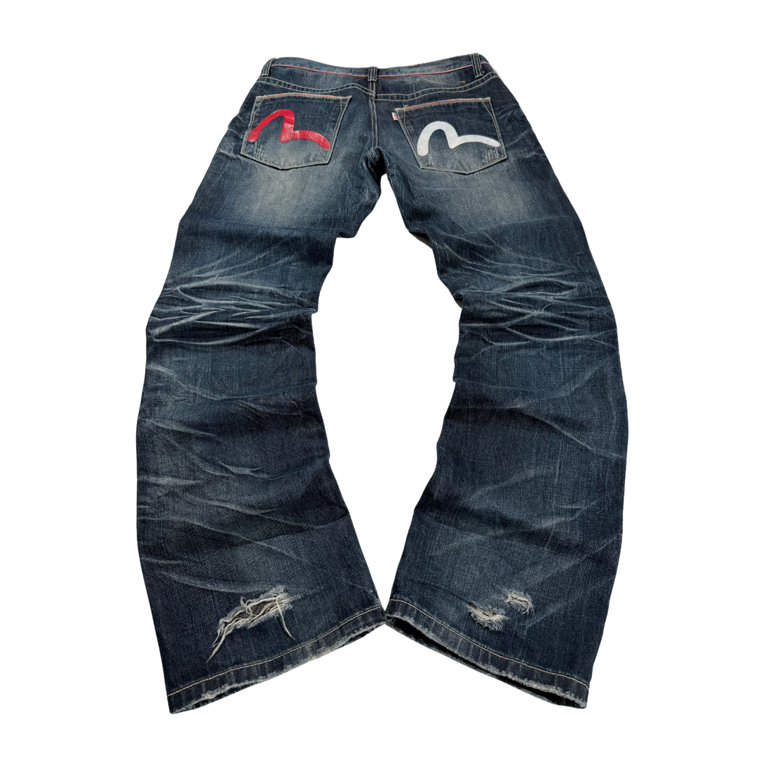 Evisu Vintage Jeans Flared Fit Größe M/L