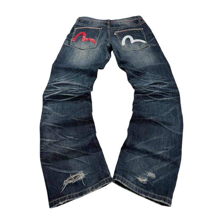 Evisu Vintage Jeans Flared Fit Größe M/L