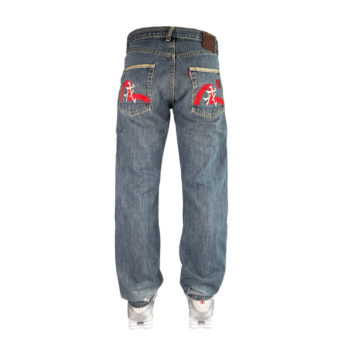 Evisu Vintage Jeans Straight Fit Größe S/M