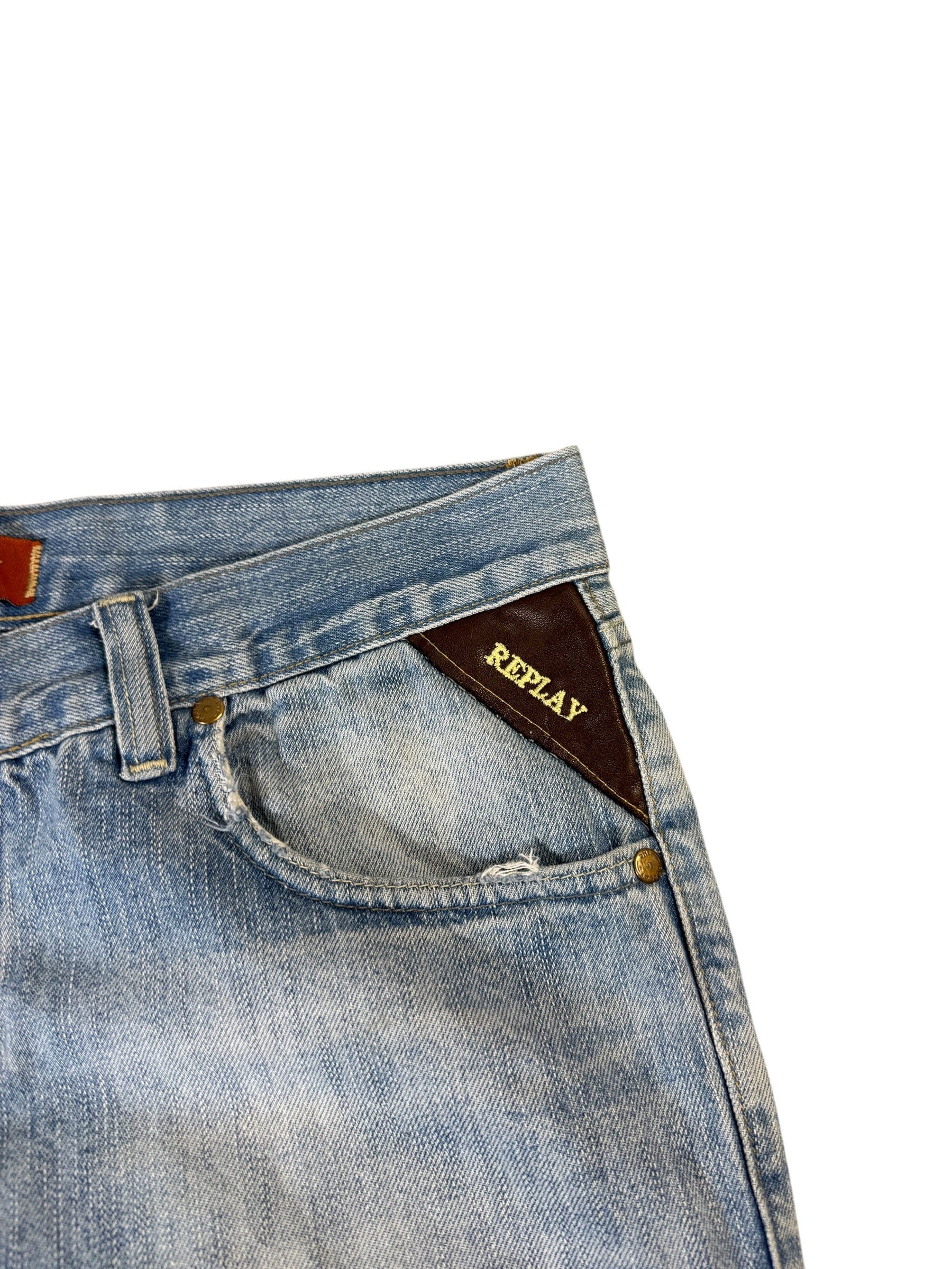 Replay Big Printed Straight Stacked Jeans W32/L28