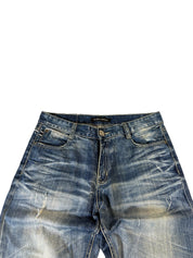 Washed Straight Stacked Jeans W33/L34