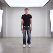 Washed Detailed Straight Jeans W35/L32