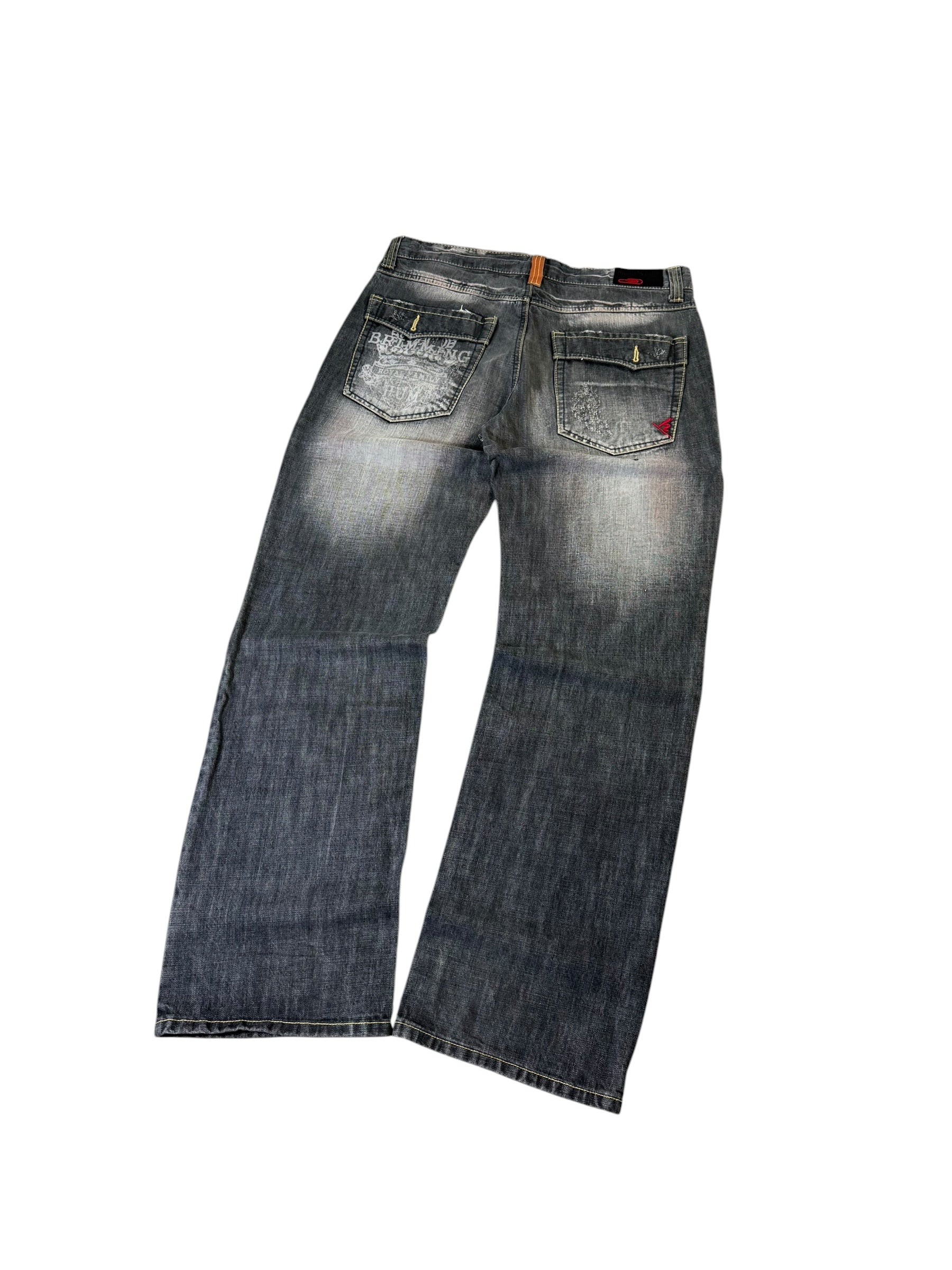 Washed Flared Y2k Jeans W38/L32