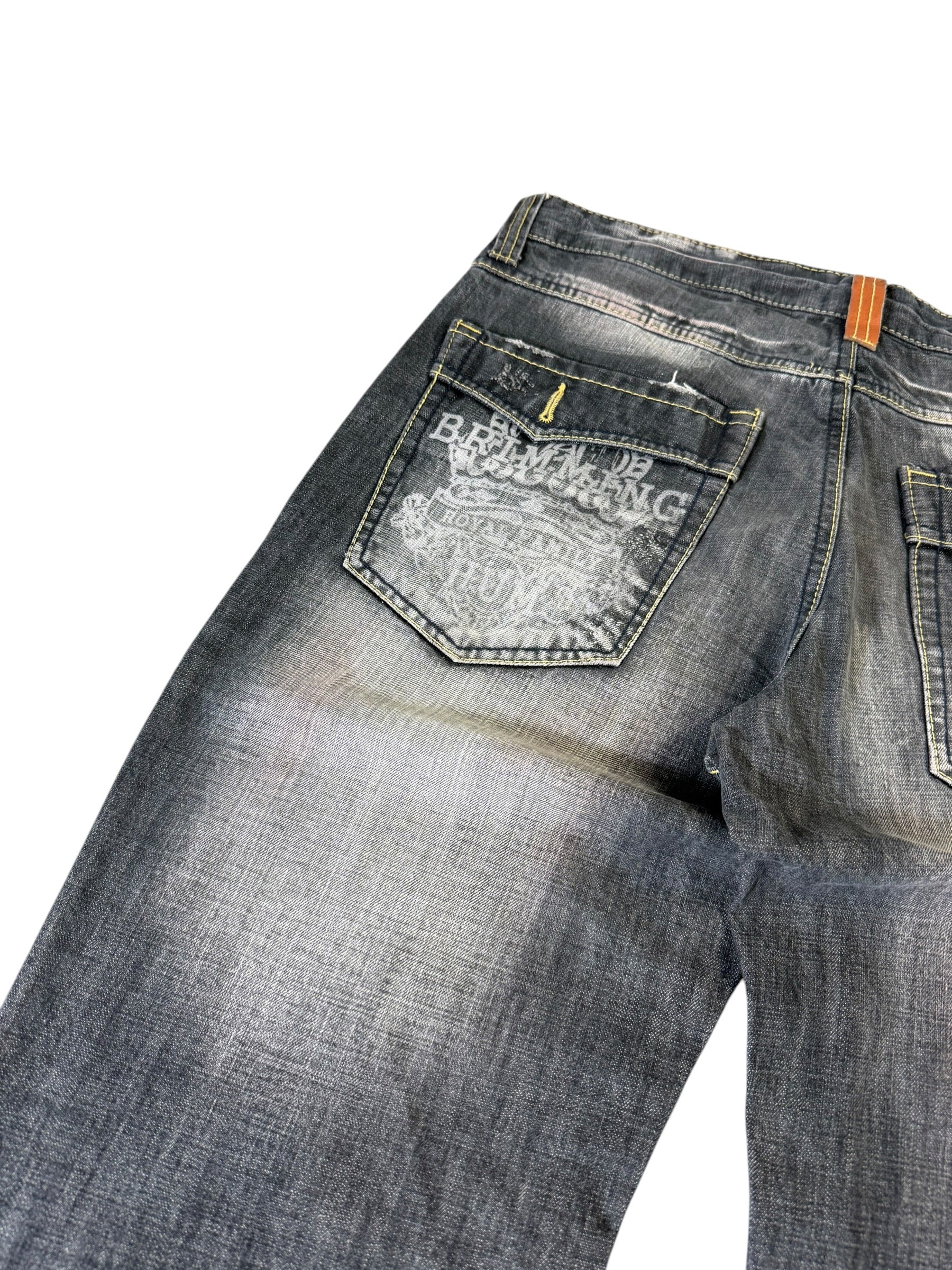 Washed Flared Y2k Jeans W38/L32