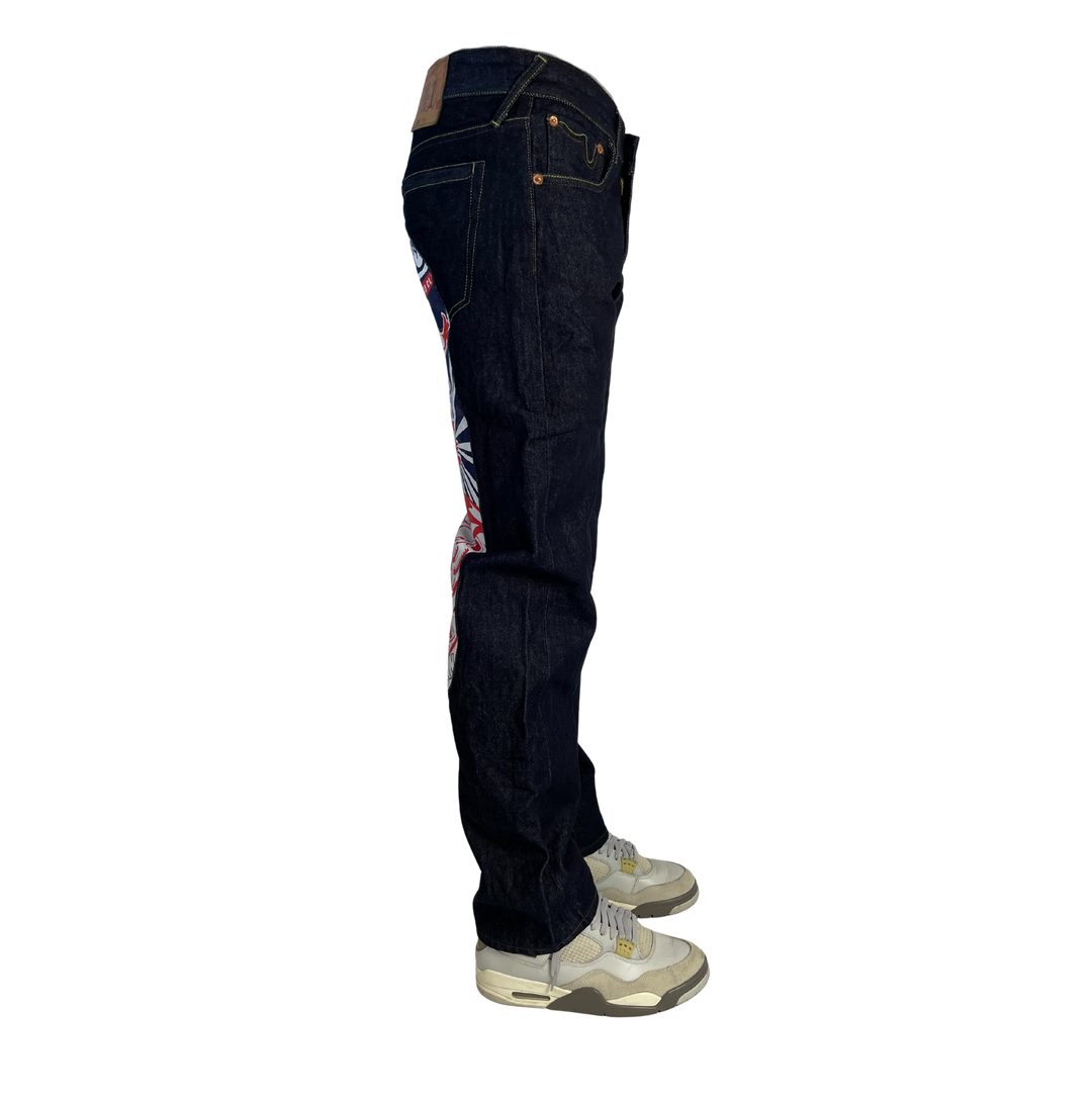 Evisu Vintage Jeans Straight Fit Größe M/L