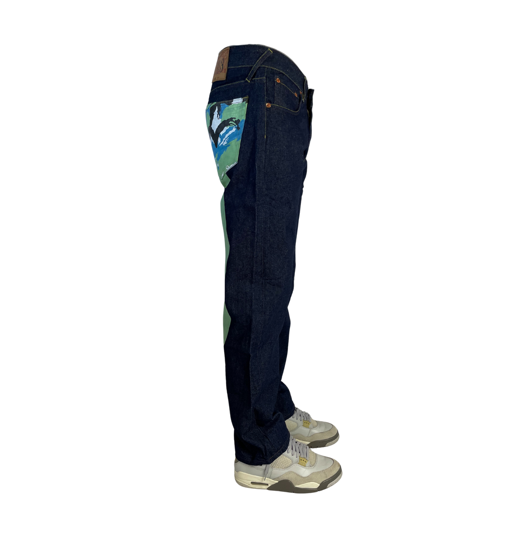 Evisu Vintage Jeans Straight Fit Größe M/L