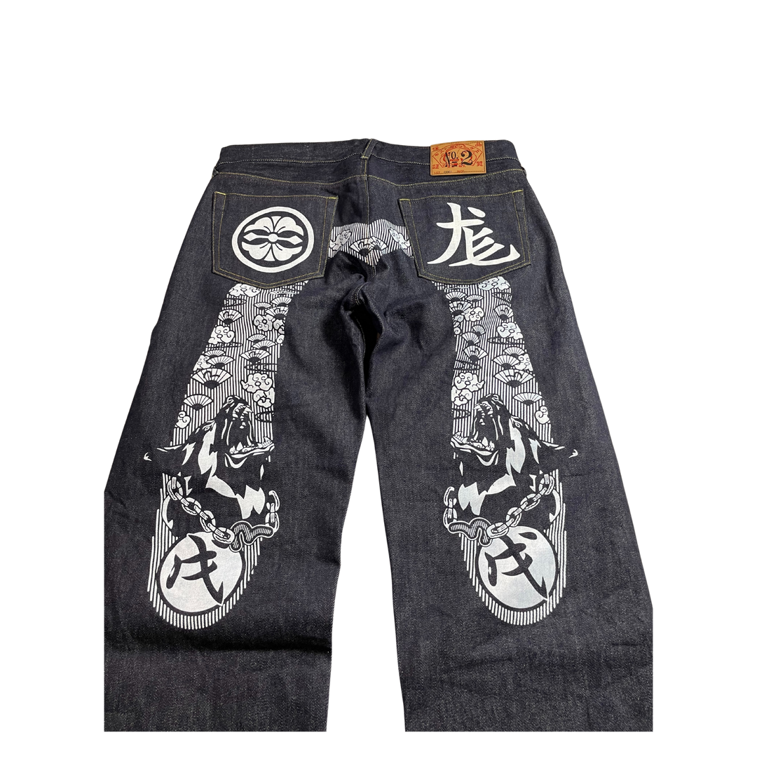 Evisu  Vintage Jeans Baggy Fit Größe L/XL