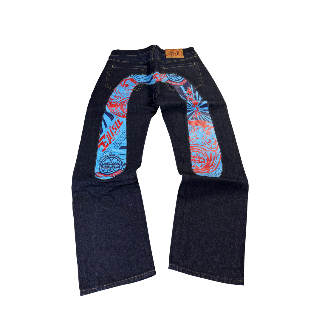 Evisu Vintage Jeans Straight Fit Größe M/L