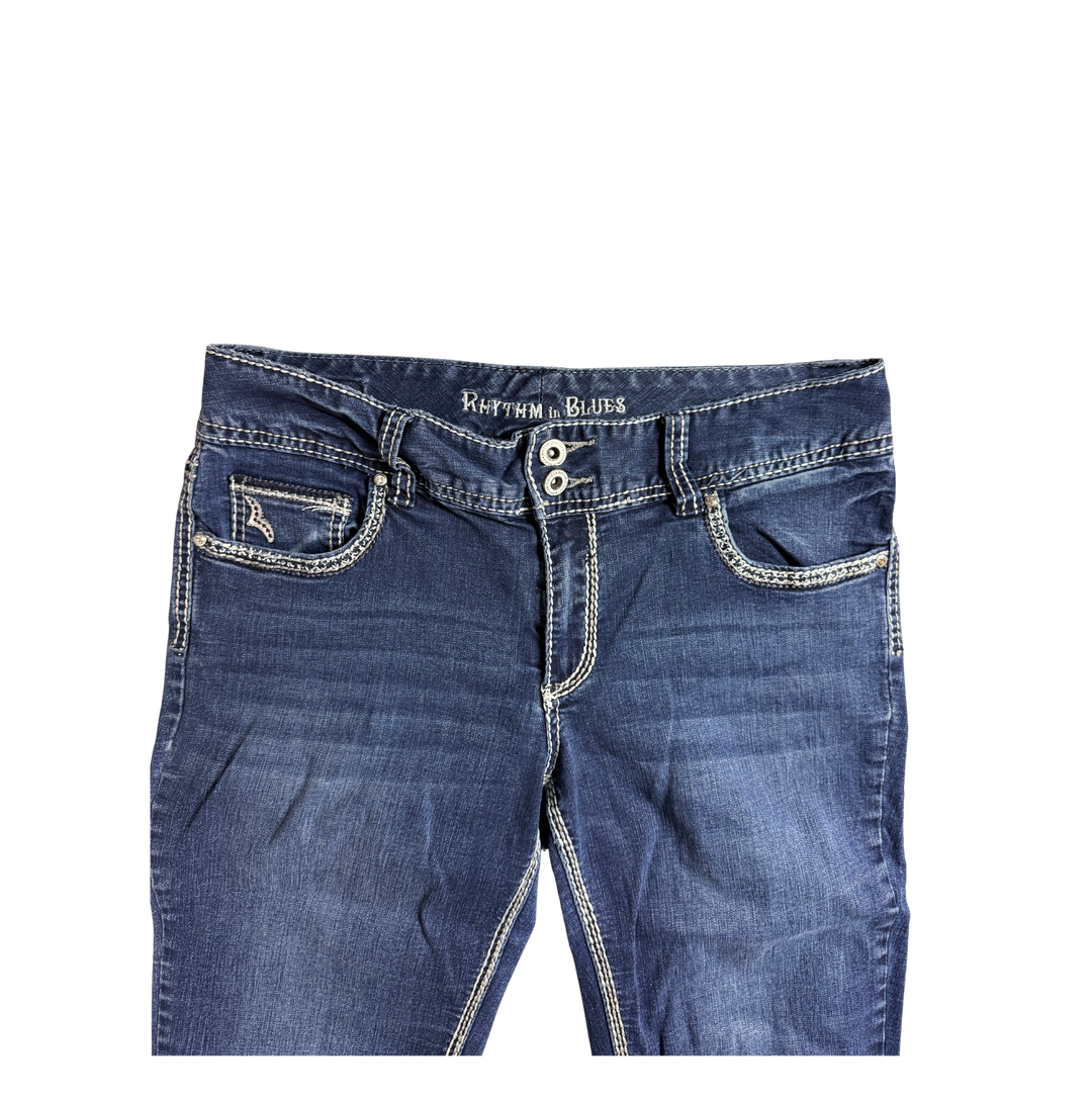 Rhythm in Blue Vintage Jeans Flared Fit Größe S/M