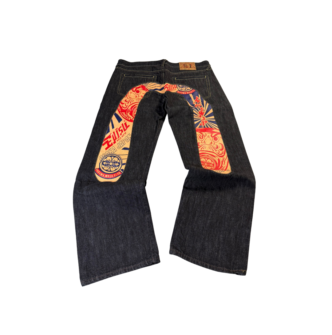 Evisu Vintage Jeans Baggy Fit Größe M/L