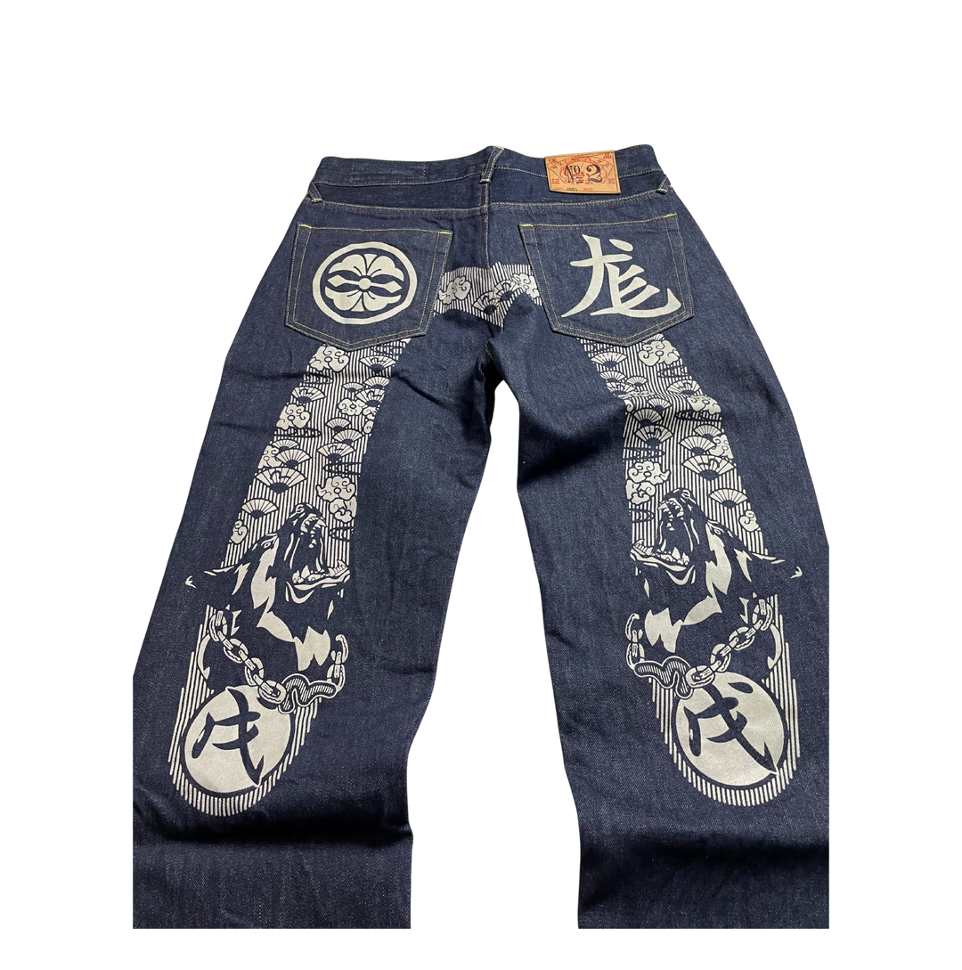 Evisu Vintage Jeans Straight Fit Größe M/L