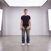 Washed Straight Detailt Jeans W34/L32