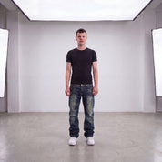 Washed Straight Stacked Jeans W34/L32