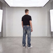 Washed Straight Stacked Jeans W33/L34