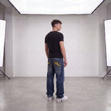 Rockwear Printed Baggy Jeans W34/L34
